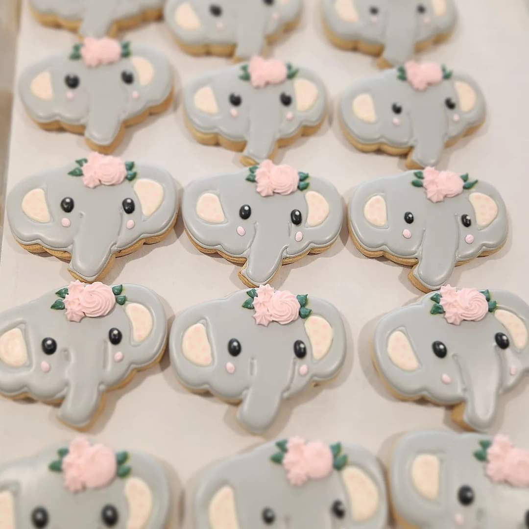 Elephant Baby Shower Cookies
